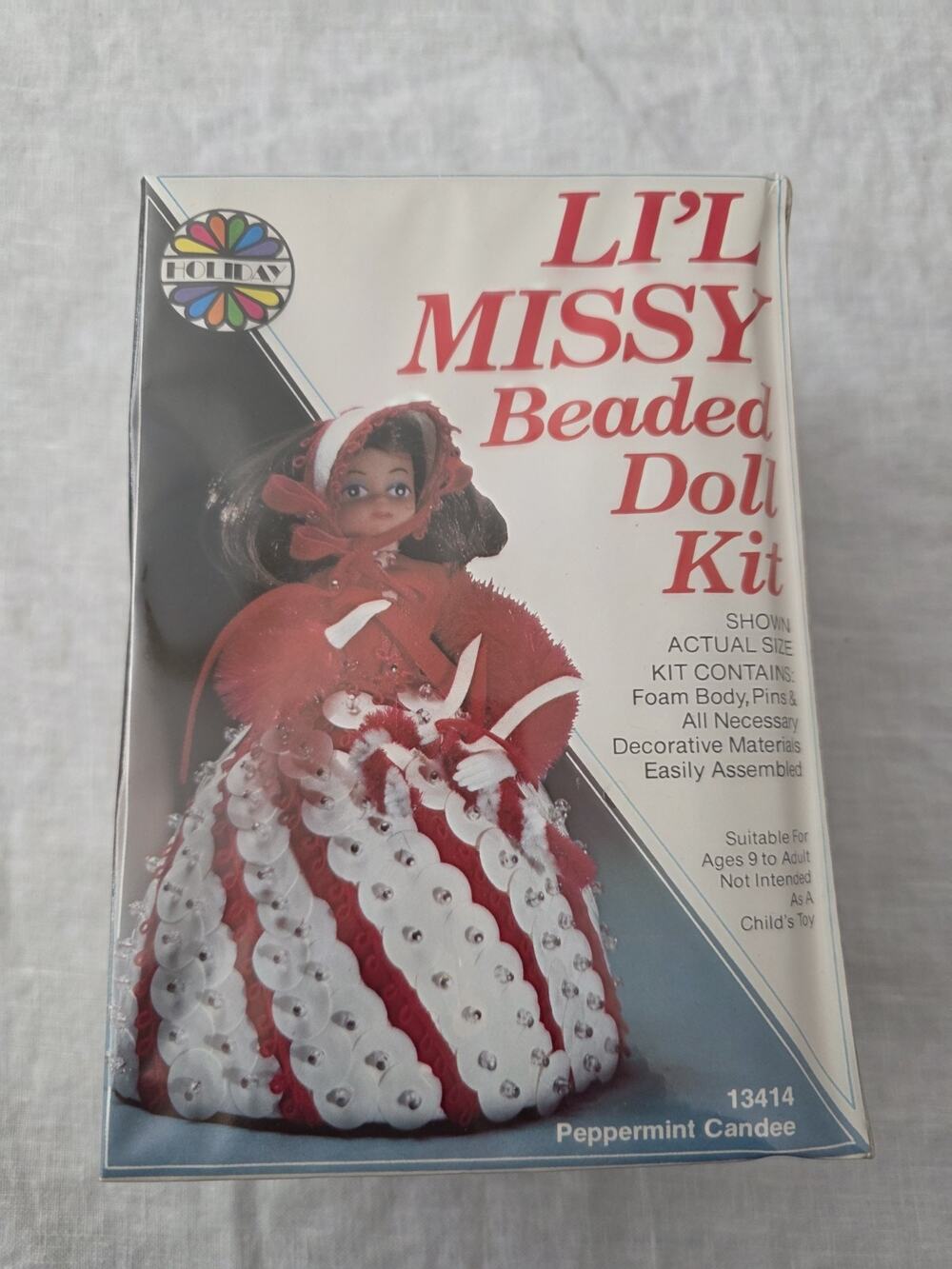 Holiday Li'l Missy Beaded Doll Kit Peppermint Candee Model 13414